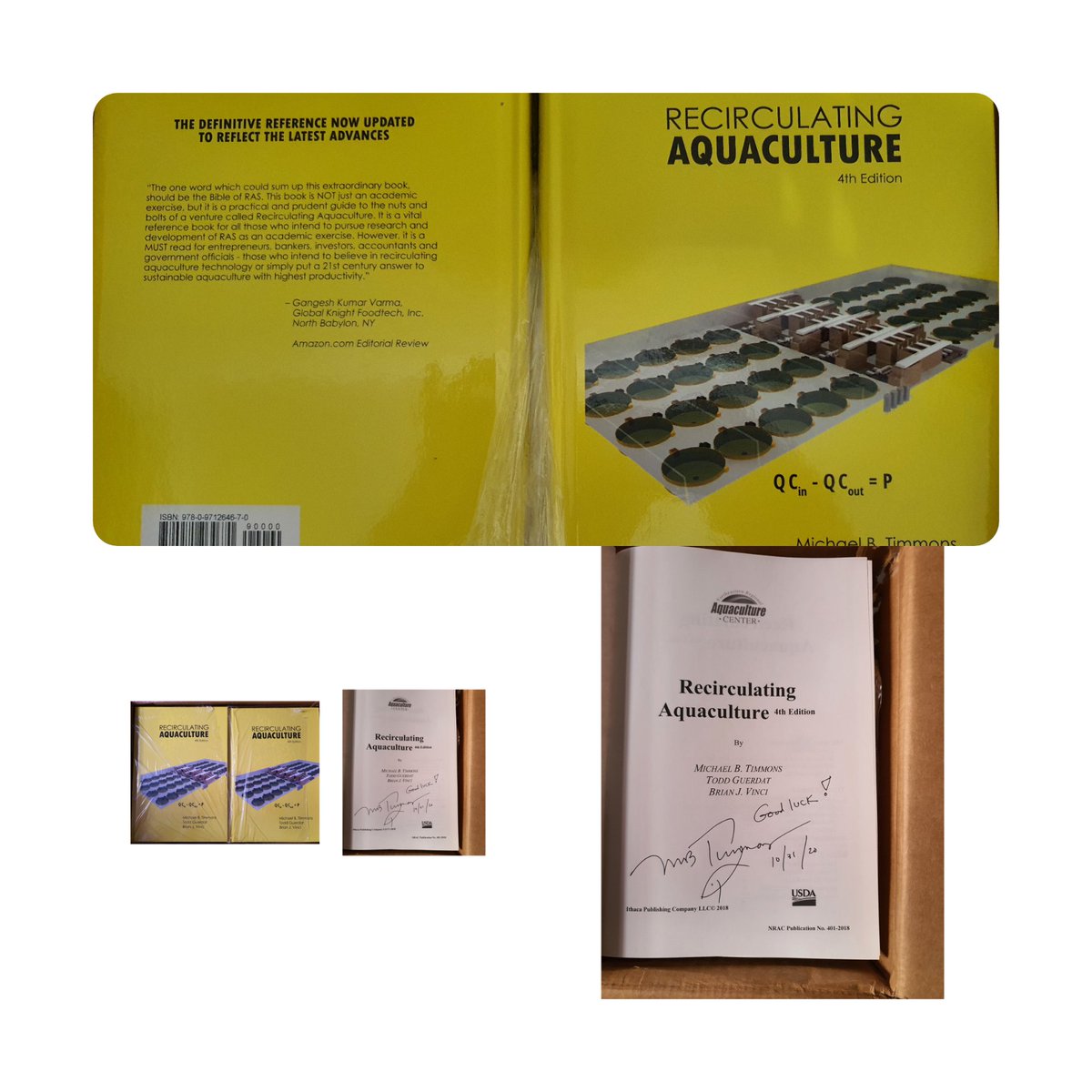 Arrived today. The Bible for RAS technology. Limited edition personally signed by Prof Micheal Timmons from Cornell University. Interested to purchase please pm me