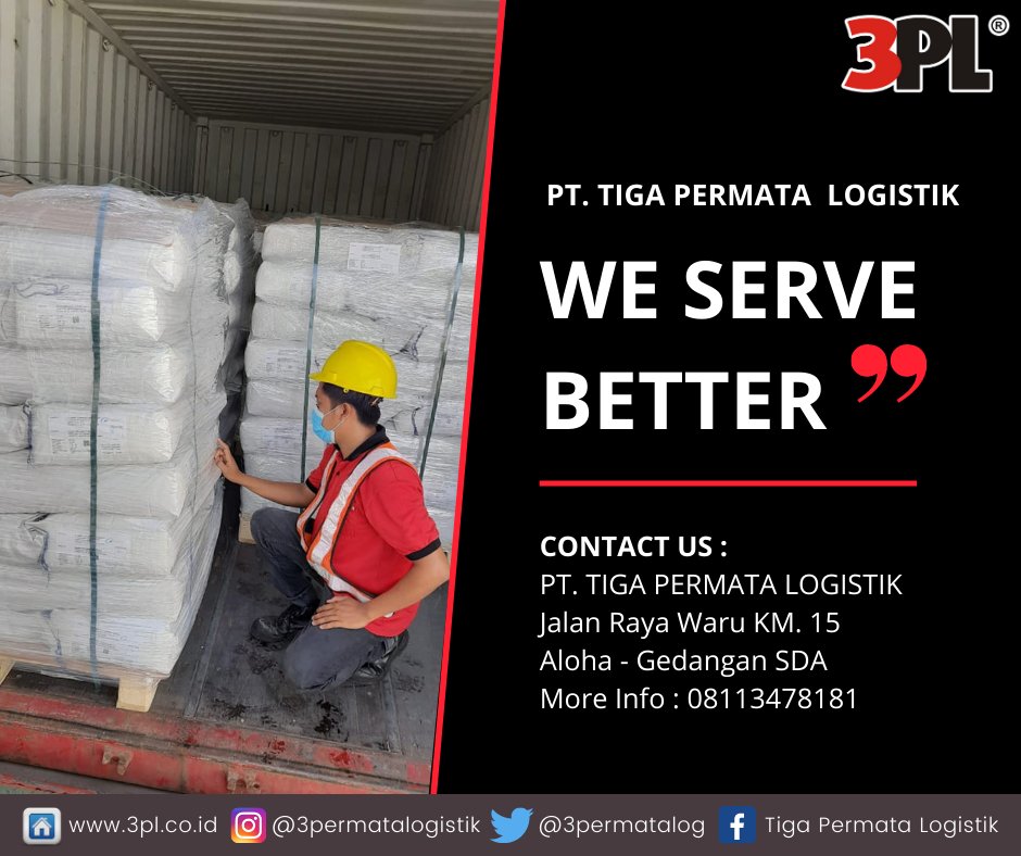 3permatalog's tweet photo. Butuh pergudangan di Surabaya ? Kami tawarkan gudang penyimpanan dengan lokasi yang strategis dan kapasitas besar. Silahkan hubungi Tiga Permata Logistik - https://t.co/VUrqppecYh.
#warehouse #warehousemanagement #warehousing #sewagudang #logistik #gudangsurabaya https://t.co/nX3riZJ3Yv