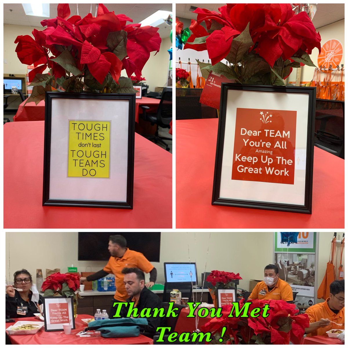 Met Team Celebration was a success, 
Chula Vista 0658 Met Team is awesome,  we appreciate all your hard work and extra stuff you do for the store.  Thank you Home Depot for allowing us to celebrate our Met Team we had Lunch and some prizes.