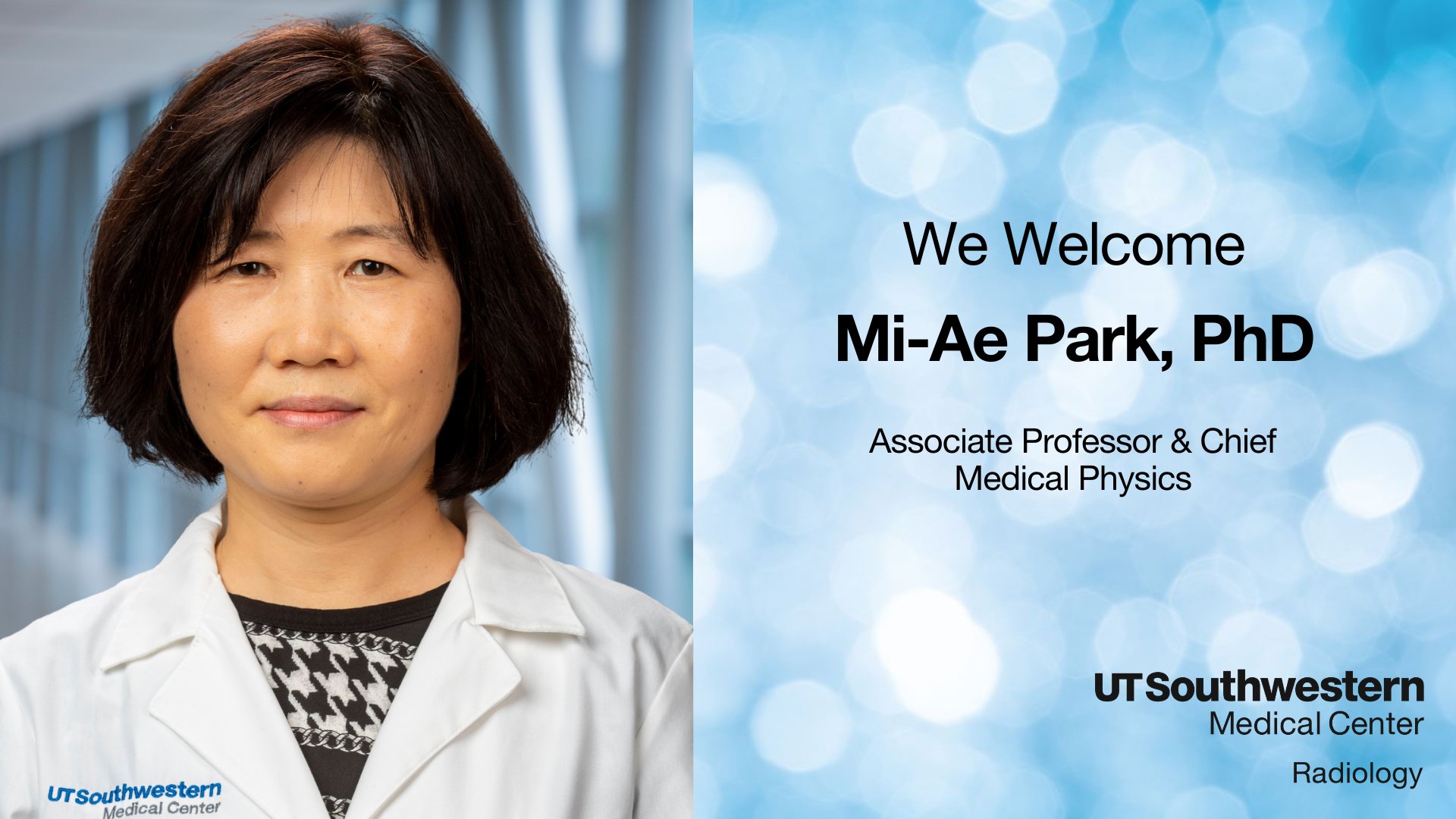 UTSW Radiology on Twitter "We're pleased to Dr. MiAe Park as