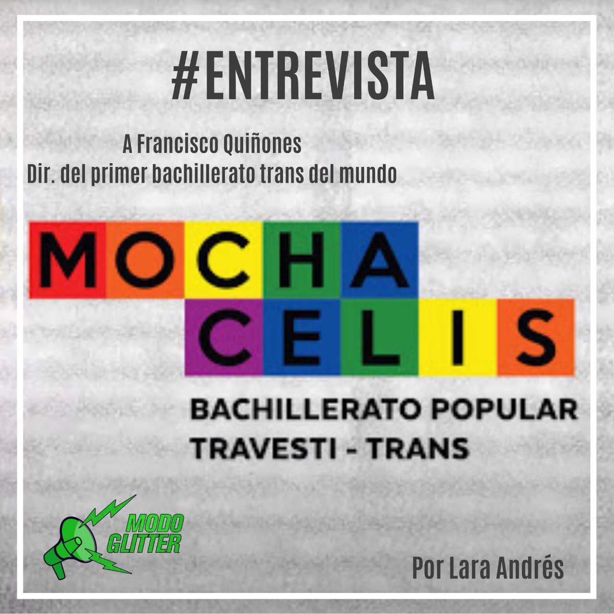 modoglitterfm's tweet photo. ⚡️@LariiLin nos cuenta todo sobre Mocha Celis el primer bachillerato travesti trans del mundo ⚡️ https://t.co/Ecf5Ccmncd