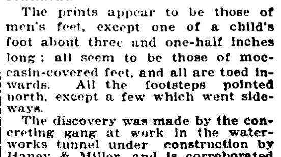 9. Over the next few thousand years, the lake grew, filling with water until it became the Lake Ontario we know today. And those hundred footprints, preserved in that clay, were hidden from view.That is, at least, until 1908 when those city workers discovered them.