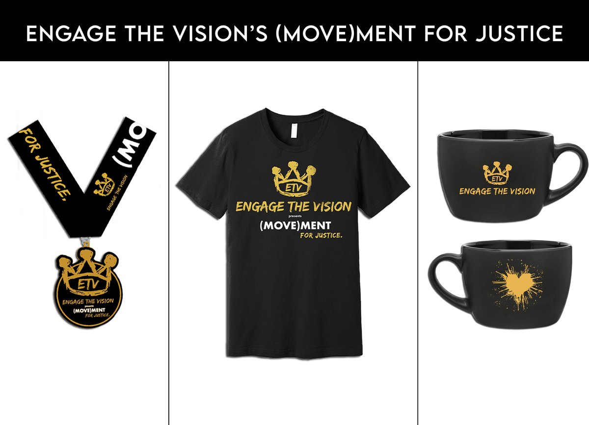 EngageTheVision's tweet photo. Maybe this EPIC MERCH will convince you to join our (Move)ment For Justice.

TOMORROW, walk, run, or exercise your neighborhood and share it on social media. Tag @engagethevision so we can repost to show how you’re “MOVING” FOR JUSTICE! 

REGISTER at https://t.co/O3aIkbGhyp https://t.co/OhKFKeCtZW