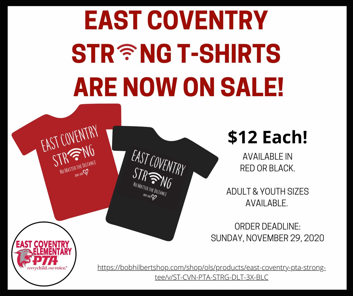 CoventryPta's tweet photo. Get you EC Strong T-Shirts today!

https://t.co/HfNd5YXiv9 https://t.co/nArEFwdwRb