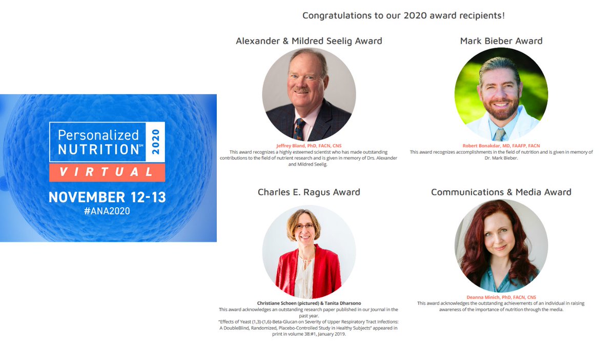 Congratulations to our 2020 award recipients from #ANA2020! Very well-deserved!