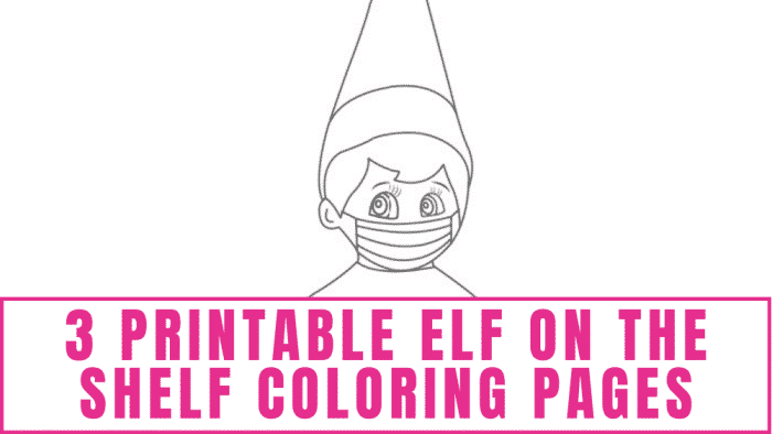 printable elf on shelf coloring pages