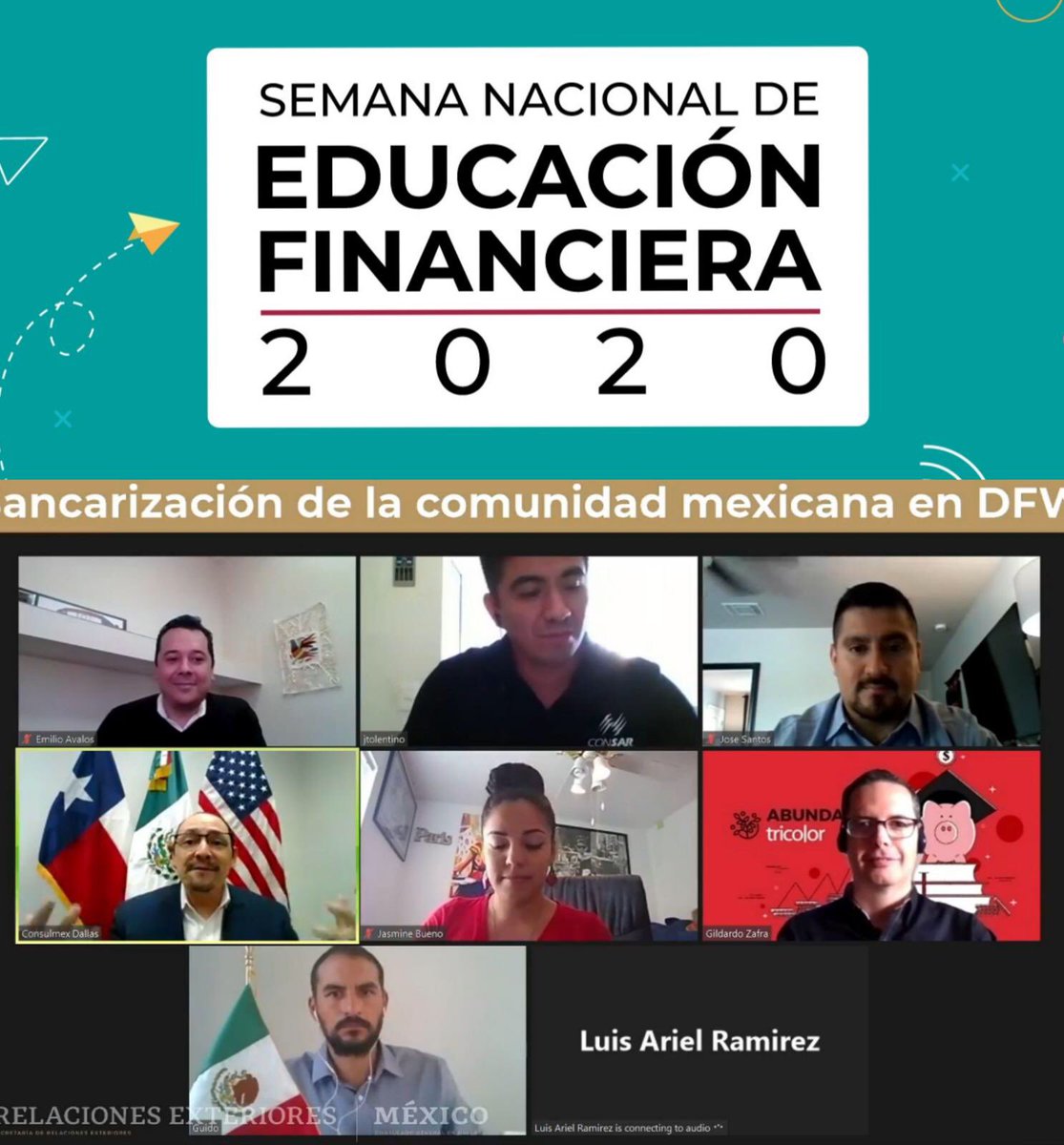 ConsulMexDal's tweet photo. ✅.@ConsulMexDal y @VAFDallas agradecen a @CONSAR_mx, #AbundanciaTricolor y #BBVAVolunteers por la valiosa información en #taller #virtual  #AFORE #Bancarización  y #MovilidadFinanciera 
✅Pide asesoría #Financiera en 📧 info.VAFDallas@gmail.com o por Tel ☎️ 214-772-0370 https://t.co/th1k9exiYF