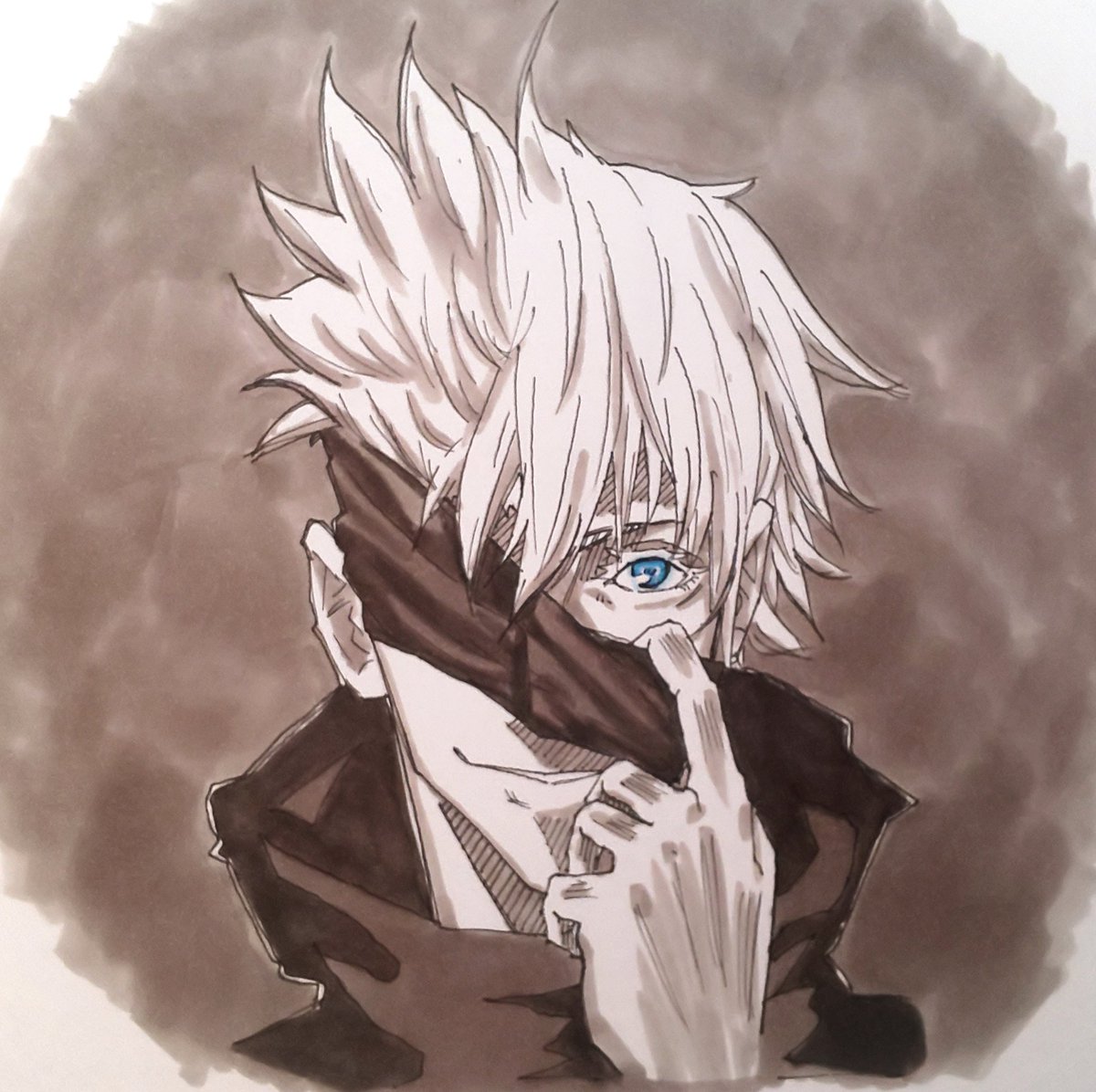 M 今週のアニメの五条悟と無量空処と六眼が美し過ぎて筆が動いてた 呪術廻戦