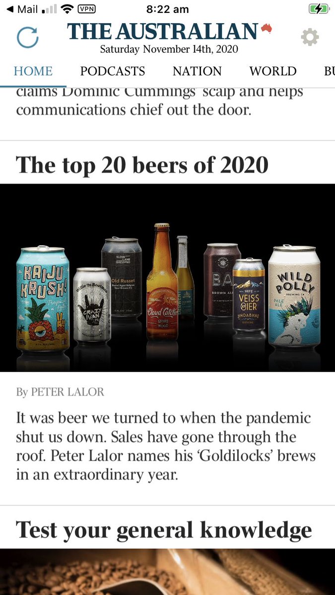 WildPollyBrews's tweet photo. Well that escalated quickly! Top 20 Beers of 2020! #brewedtobewild #askforindiebeer #canberrabeer #glutenfree https://t.co/46iFJrVhKQ