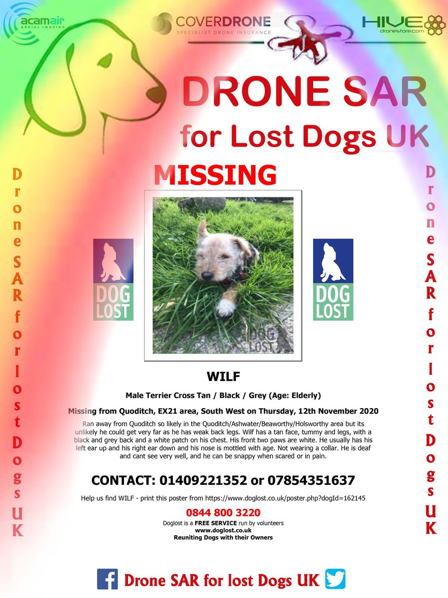 sar_dogs's tweet photo. #RIPWilf Sadly Wilf didn't make it back home, our hearts and thoughts go out to his family at this sad time π’π #RIP #RainbowBridge #DroneSAR https://t.co/HsomtgVYzT