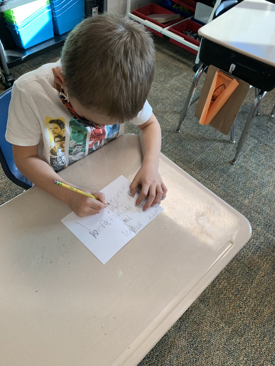 KNormoyleHBT's tweet photo. Happy World Kindness Day! Kinders were spreading kindness all day! Excited for the men and women that serve our country to get these holiday cards. #spreadkindness https://t.co/1alIVWpzjy