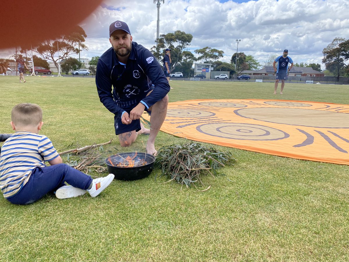 What a wonderful way to start the cricket season, with a smoking ceremony at Meade Reserve, Clayton for NAIDOC Week. Indigenous representative cricketer Alex Kerr oversaw the ancient custom.