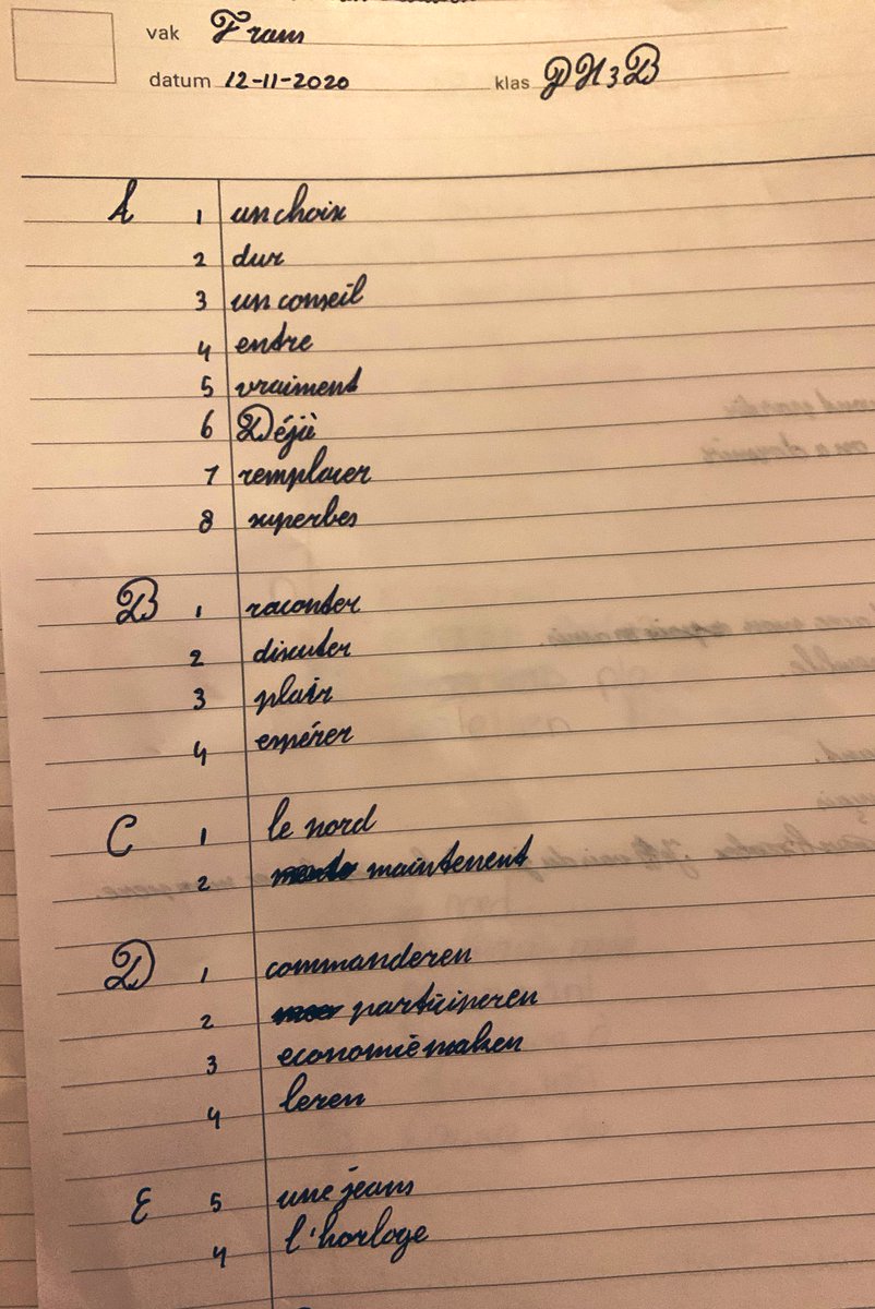 ladamedunord's tweet photo. Handschrift van een jongen uit Havo3. 12-11-2020 https://t.co/yuDpui9jeU