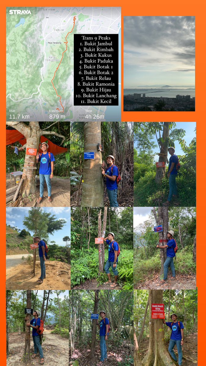 muhdakmalj's tweet photo. Alhamdulillah survived trans 9 peaks penang redah kasi jadi #yttl #pewaimat https://t.co/ZRFP0yZllf