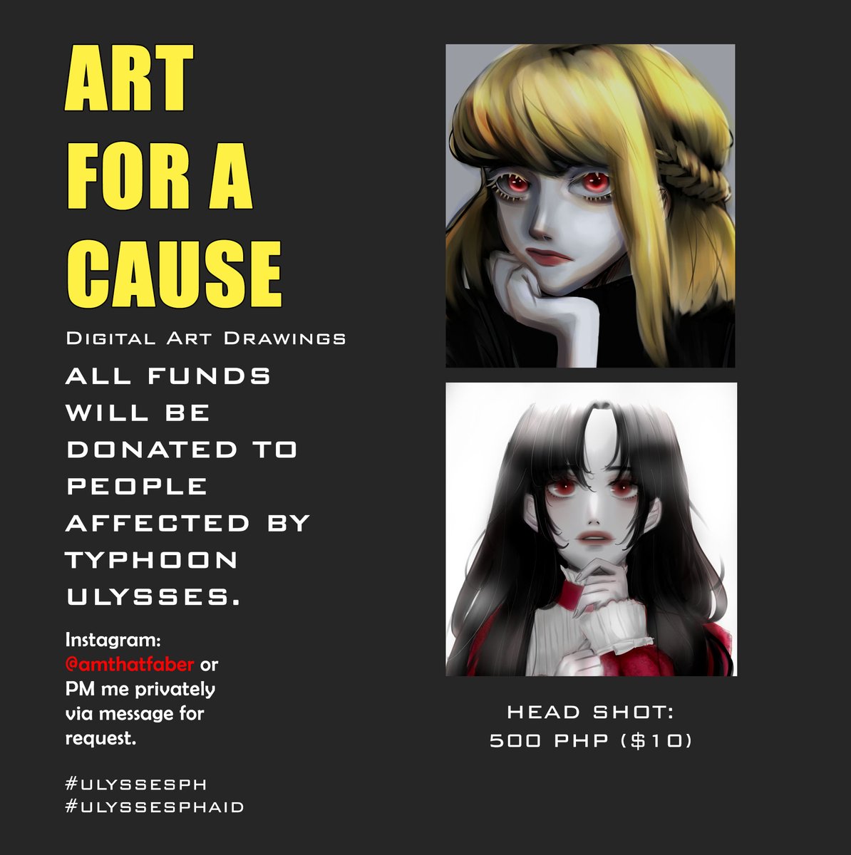 ria_rin11's tweet photo. !! EMERGENCY COMMISSIONS !!

All funds will be donated to the people greatly affected by the typhoon. Please read the description below!

LINK: https://t.co/hd4koOvs9a

#RescuePH 
#CagayanNeedsHelp 
#TuguegaraoNeedsHelp 
#IsabellaNeedsHelp 
#UlyssesPH 
#UlyssesPHAid https://t.co/PLgwSVSlZQ