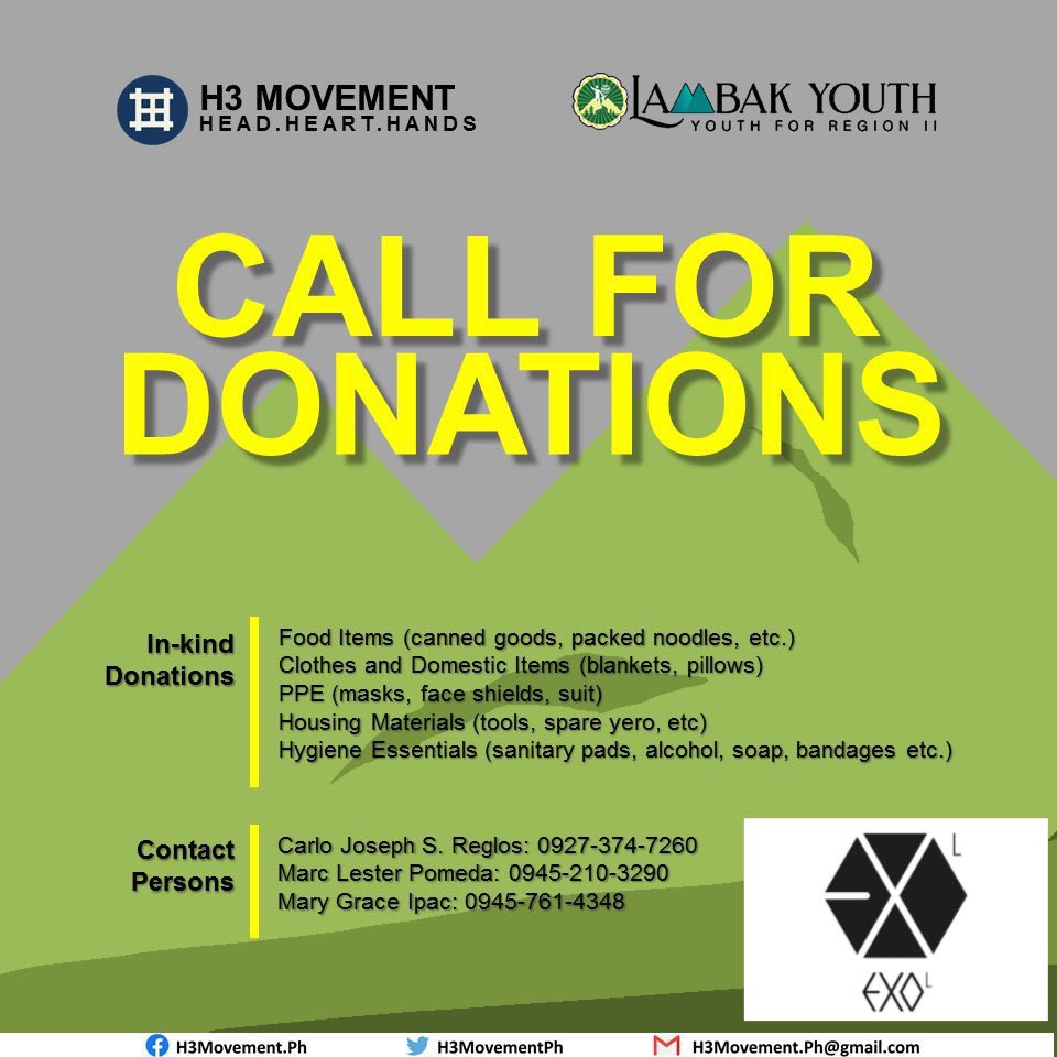baekyoongexo's tweet photo. San makakarating ang piso mo?
We EXOLs are conducting a piso-piso fund drive. Proceeds will be given to Lambak Youth for victims of #UlyssesPH @H3MovementPh @lambak_2
You can send ANY amt. to our EXOL REP: GCASH: Jessica Mae Garcia
09166791451
Pls see SS below. #EXOLCares https://t.co/xH5rH2Rq1I