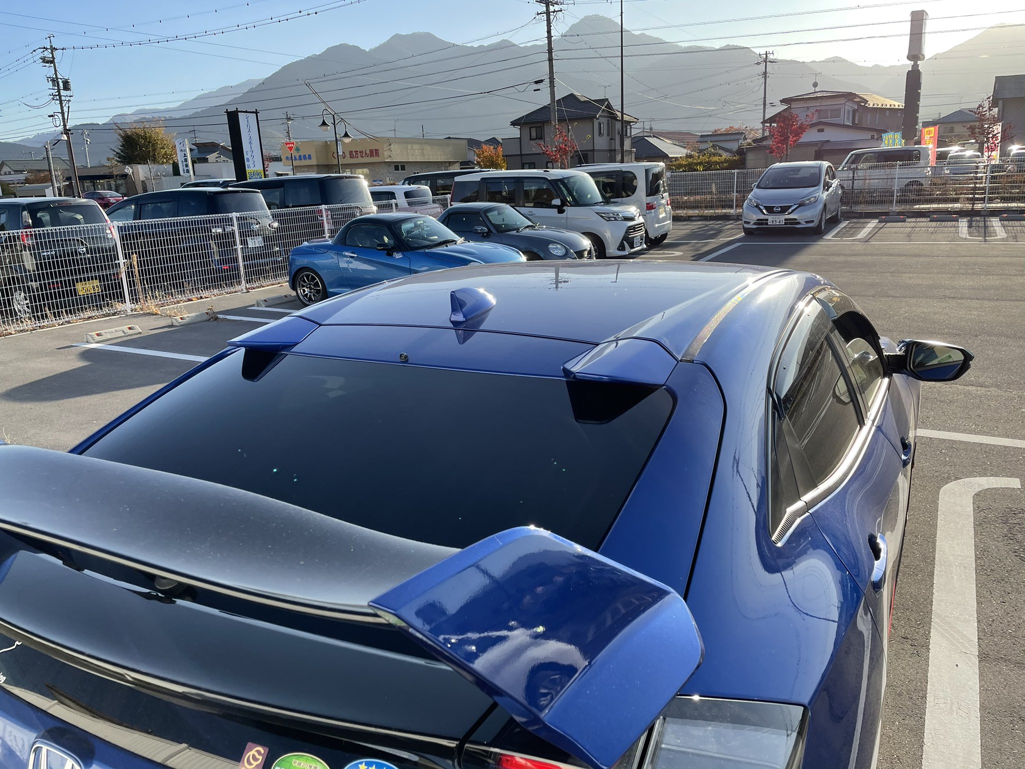 ホンダ純正 シビック FK8 FK7 テールゲートスポイラー ブラック 猫耳 シビック タイプR/CIVIC TYPE-R FK8：純正 テールゲート