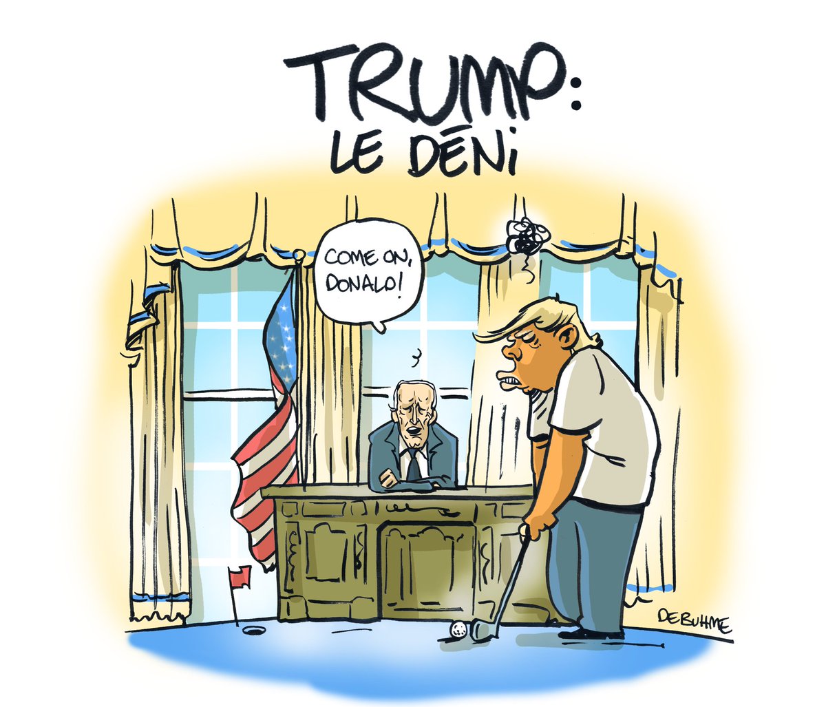 schydlowski1's tweet photo. #TrumpOut #Trumpledéni Un dessin de #debuhme #comeonDonald !!🏌️♂️ 🗽🇺🇲 https://t.co/3K6fAceY5J