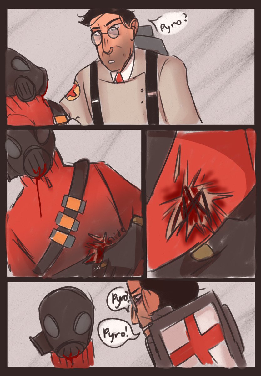 valocowberry's tweet photo. mini #tf2 comic im working on right now B)
next pages out tomorrow
#thepyro #themedic #pyroandmedic #tf2comic #TF2fanart #art #comic https://t.co/NDRrJv6GSm