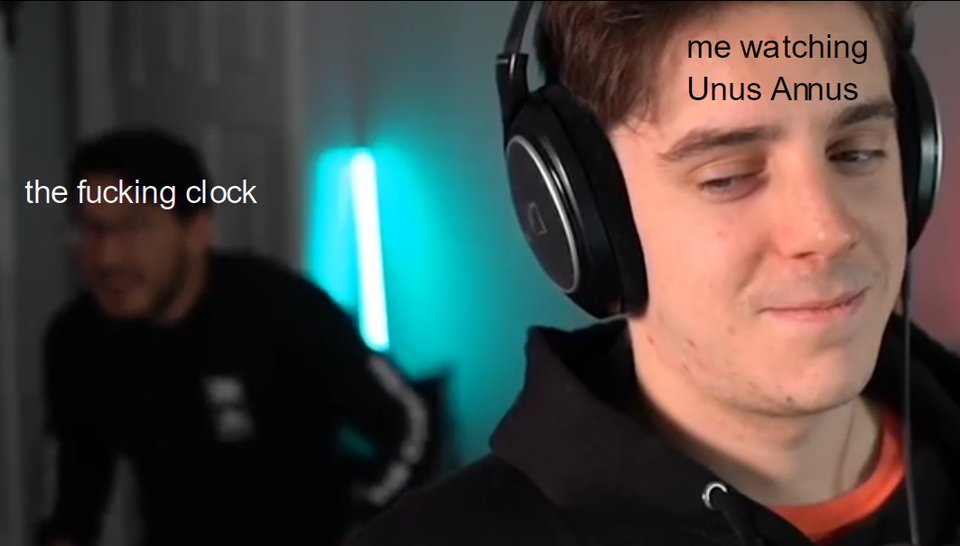 #UnusAnnusisoverparty @UnusAnnus #UnusAnnus this is exactly how my friend and I are feeling watching the UA livestream, thanks for all the good times Mark and Ethan https://t.co/iIvDuYaE5T