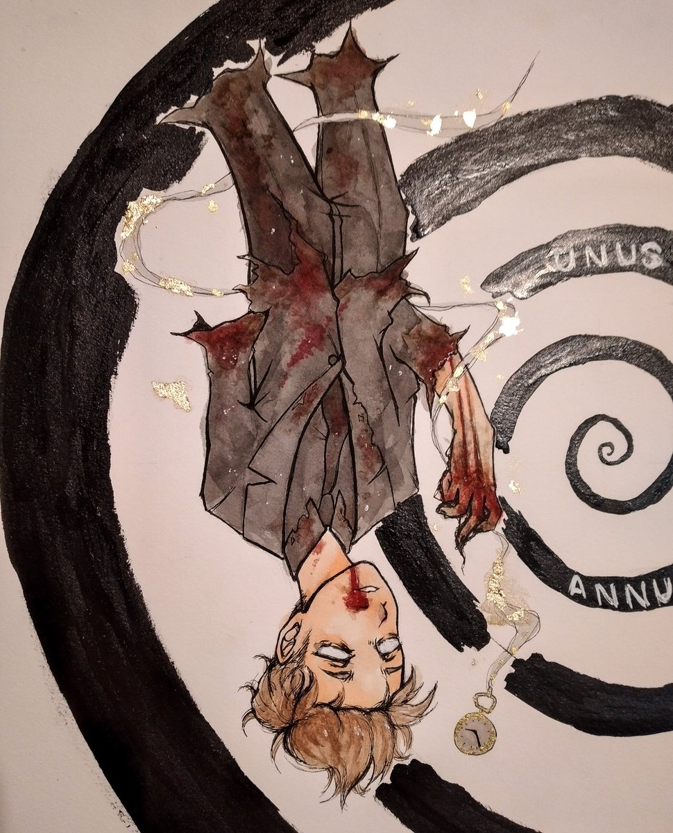 Z0MB1EBITE's tweet image. (REPOST)
I dunno how to say everything about Unus Annus without being weird. 
All I'm going to say, however, is "Thank you"

You will live on forever in my memories, and on my wall as art lol-

Memento Mori.

#UnusAnnusisoverparty #UnusAnnusFanart