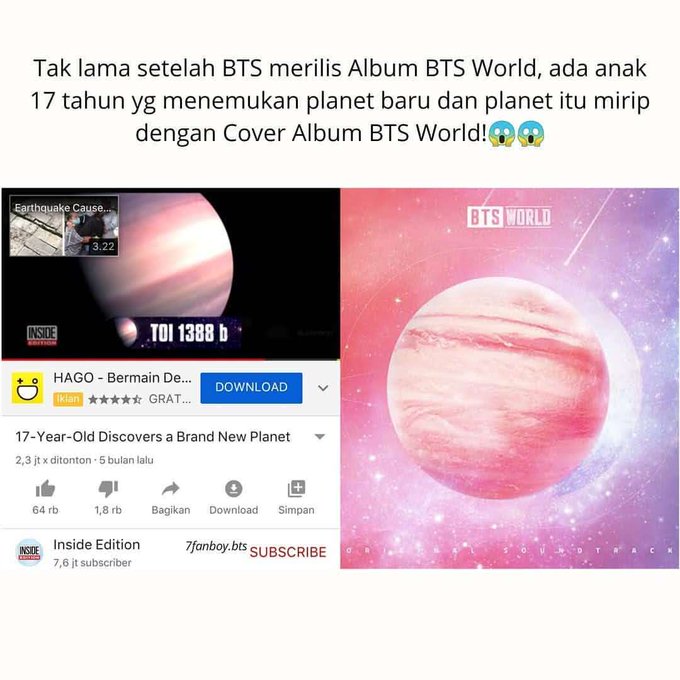 yoongi4ddicted's tweet photo. Orang orang : "BTS terus lo. Semesta gak berputar di BTS terus kali"

meanwhile the semesta: https://t.co/To0OxN9suT