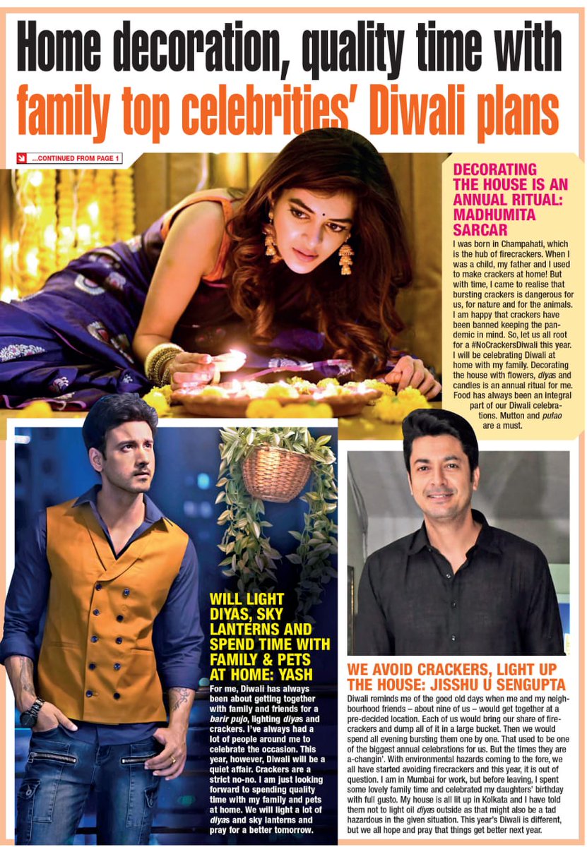 memadhumitha's tweet photo. You’re a bliss @RumanGangulyTOI!
#HappyDiwali to the entire team of  @Calcutta_Times 🙏 https://t.co/d91J98Vhza