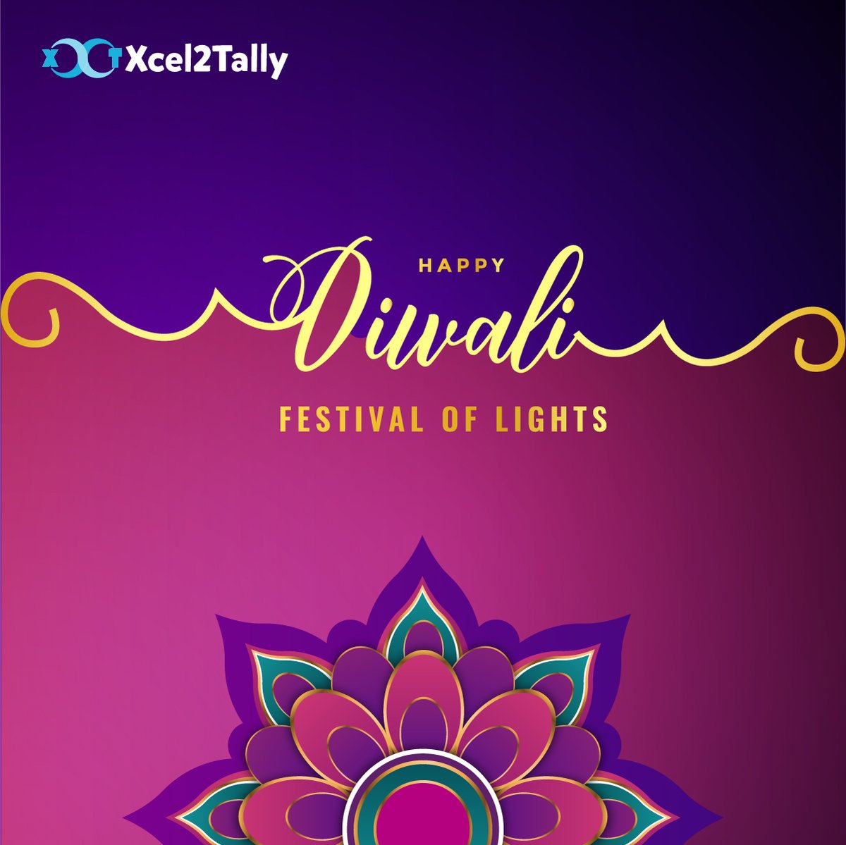 Xcel2Tally's tweet photo. A Happy Diwali from Team Xcel2Tally...
The celebration, sweets &amp; colours shall fill our lives with many shades of happiness and prosperity…
#Diwali2020 #Deepavali #FestivalOfLight #StaySafe #Local4Diwali #Xcel2Tally #ExcelToTally #TDL #Excel #Tally https://t.co/V4vWwkEa1F