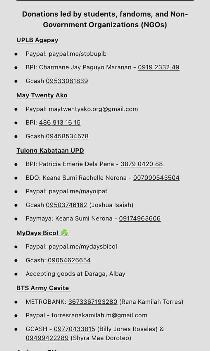 RED CROSS PHILIPPINES  https://redcross.org.ph/ways-to-donate/&nbsp;