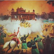 In order to destroy the source of the Sikh's spiritual strength, he ordered Jahan Khan to destroy Sri Harimander Sahib. Following orders, in 1757, Jahan Khan proceeded to Amritsar with heavy artillery. (2/15)