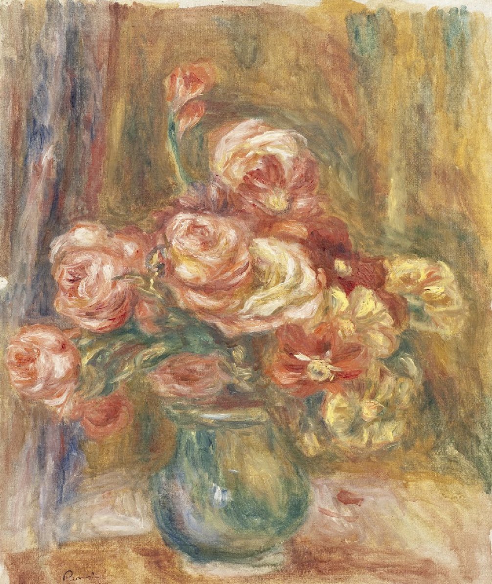 𝗢𝗛𝗔𝗘𝗪as Vase of Roses by Pierre-Auguste, 1890.