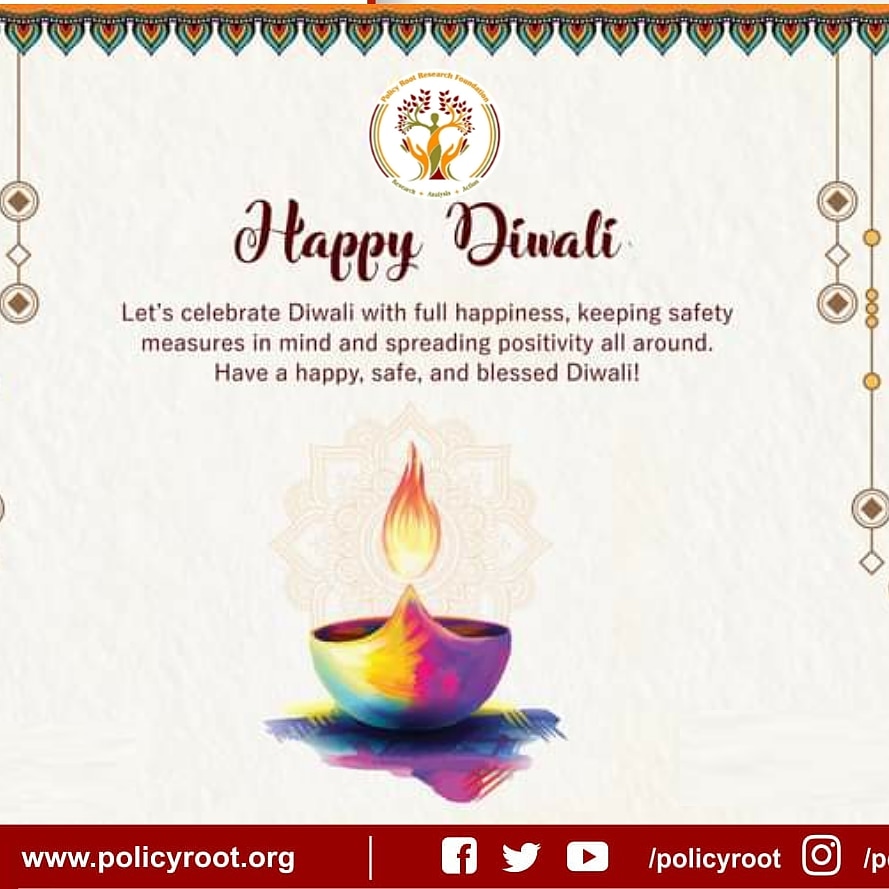 policyrootss's tweet photo. Let’s celebrate Diwali with full happiness, keeping safety measures in mind and spreading positivity all around. 
Have a happy, safe, and blessed Diwali!
Happy Diwali #शुभदीपावली https://t.co/CTbvpzjNc5