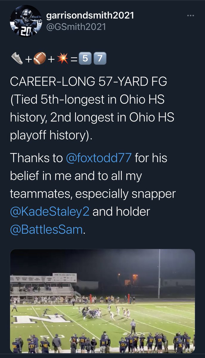 This kid just got a scholarship offer to Michigan State because of kicks like this...in a game...in a playoff game none the less!  He is fortunate to have a coach who recognizes his talent and goes for the FG instead of a pass play on 4th and 18.