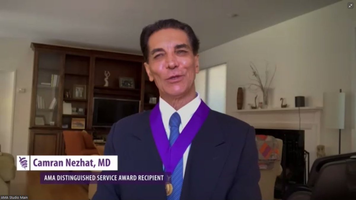 Congratulations to Dr. Camran Nezhat <a href="/CamranNezhatMD/">Camran Nezhat, M.D.</a>  for the Distinguished Service Award from the <a href="/AmerMedicalAssn/">AMA</a> for pioneering Minimally Invasive Surgery and starting Worldwide EndoMarch <a href="/WWEndoMarch/">Worldwide EndoMarch</a>   @ReprodMed <a href="/IntuitiveSurg/">Intuitive</a> <a href="/KARLSTORZ_USA/">KARL STORZ</a>
