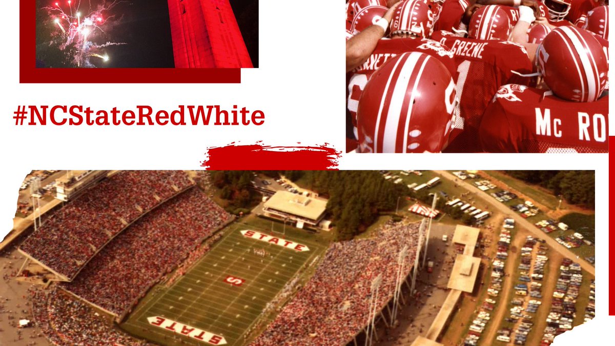 NCState's tweet photo. Red and White Week is almost over — but you still have a chance to win a free T-shirt. Show us what makes this place 𝙃𝙊𝙈𝙀 by posting your favorite NC State memories using #NCStateRedWhite. Think of it as one big Wolfpack scrapbook. ♥️🐺📸 https://t.co/sGzja1iQzl