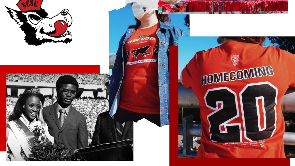 NCState's tweet photo. Red and White Week is almost over — but you still have a chance to win a free T-shirt. Show us what makes this place 𝙃𝙊𝙈𝙀 by posting your favorite NC State memories using #NCStateRedWhite. Think of it as one big Wolfpack scrapbook. ♥️🐺📸 https://t.co/sGzja1iQzl