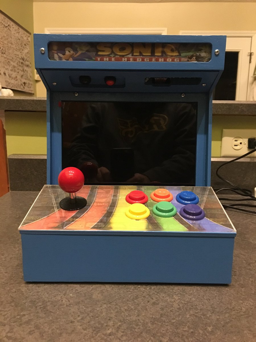 hollisms's tweet photo. @RetroBuiltGames Looks awesome!  I’ll take a cocktail version!  Still love the small one we built from your kit! https://t.co/uNUnis8X1J