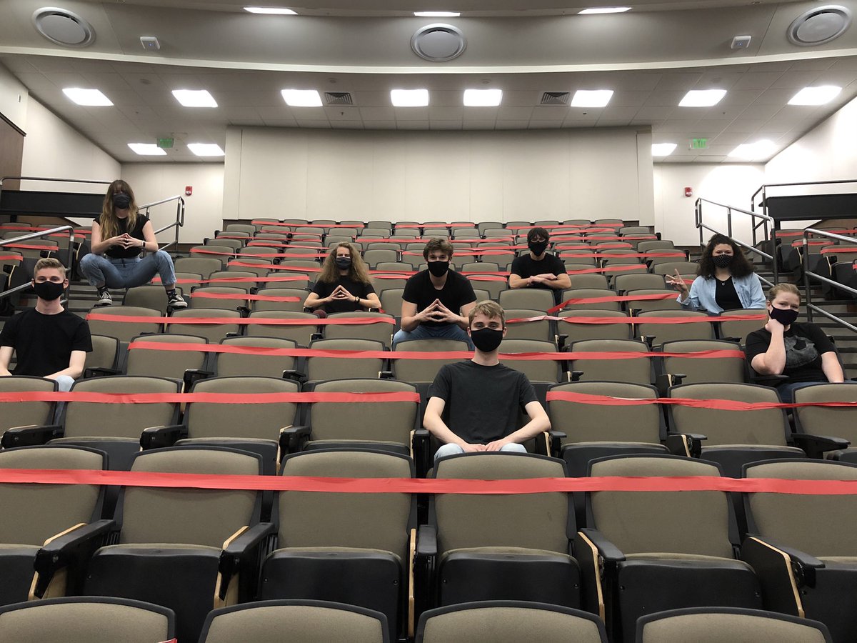 BamaImprov's tweet photo. Congratulations to the cast of CDA’s only COVID-19 Improv show this semester!

*social distancing and masks enforced* https://t.co/ra3te33LzX