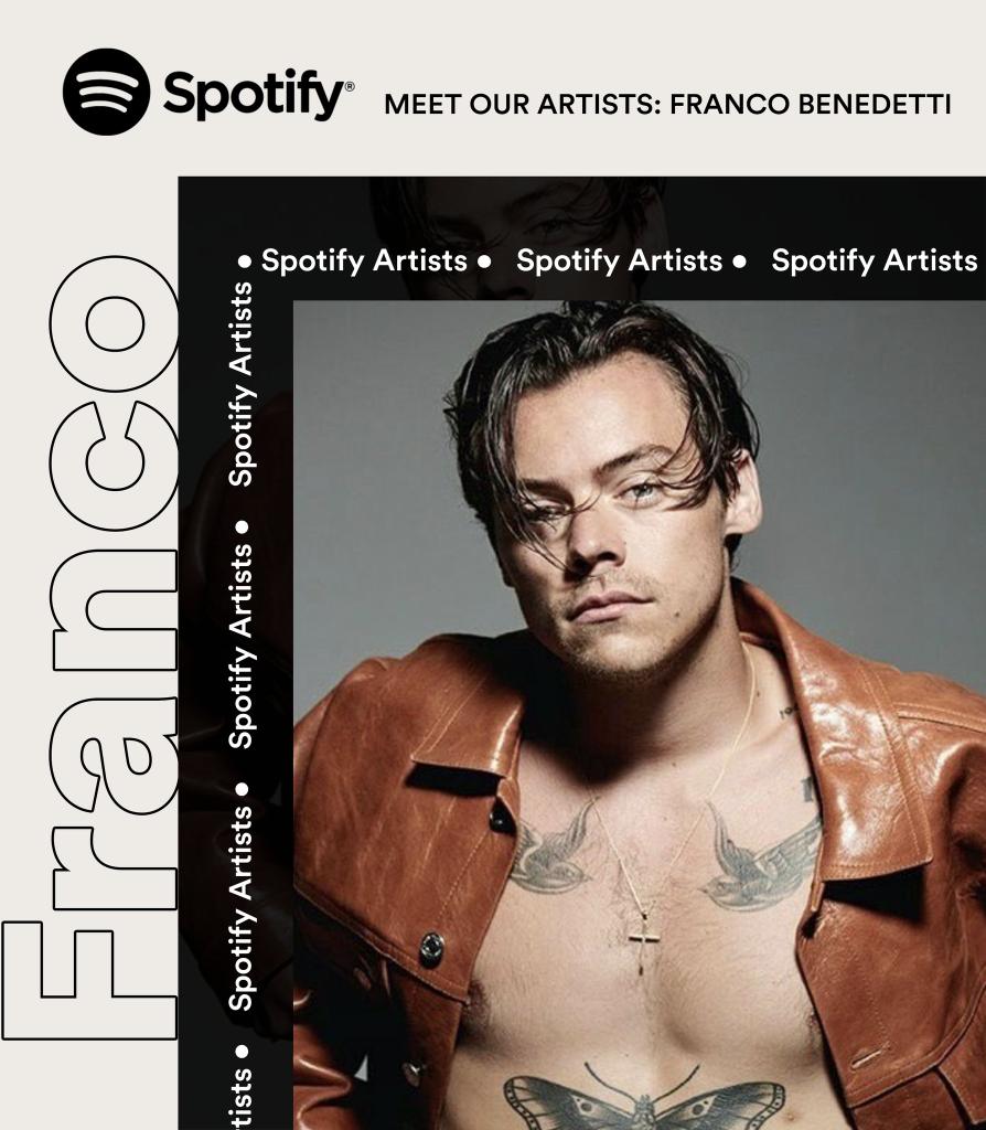 spotifyrp's tweet photo. Conoce a ❝𝐅𝐫𝐚𝐧𝐜𝐨 𝐁𝐞𝐧𝐞𝐝𝐞𝐭𝐭𝐢❞ https://t.co/tMRLksQy11