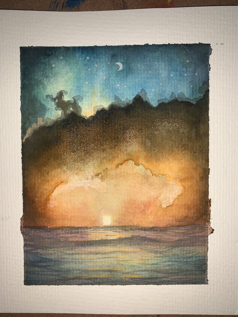 MCharsky's tweet photo. I’ve been sending out hand painted postcards since quarantine started. It seems like we are in for another few months of this (optimism is cool), I might have a few more available if you are interested! https://t.co/WTwQgecYaD