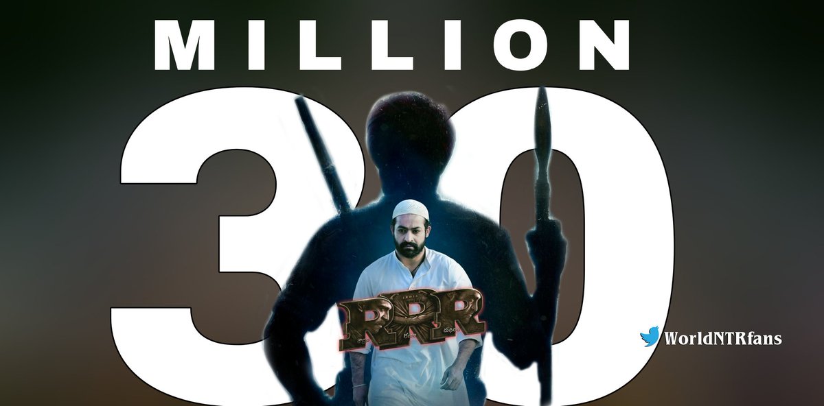worldNTRfans's tweet photo. FASTEST 30 MILLION VIEWS IN TFI 
#20YearsOfNTRTrendOnNov15 

#KomaramBheemNTR @tarak9999 
@ssrajamouli @DVVMovies @RRRMovie 

Watch Here :: https://t.co/nNuTwHd8VR https://t.co/DEj74ClIP3