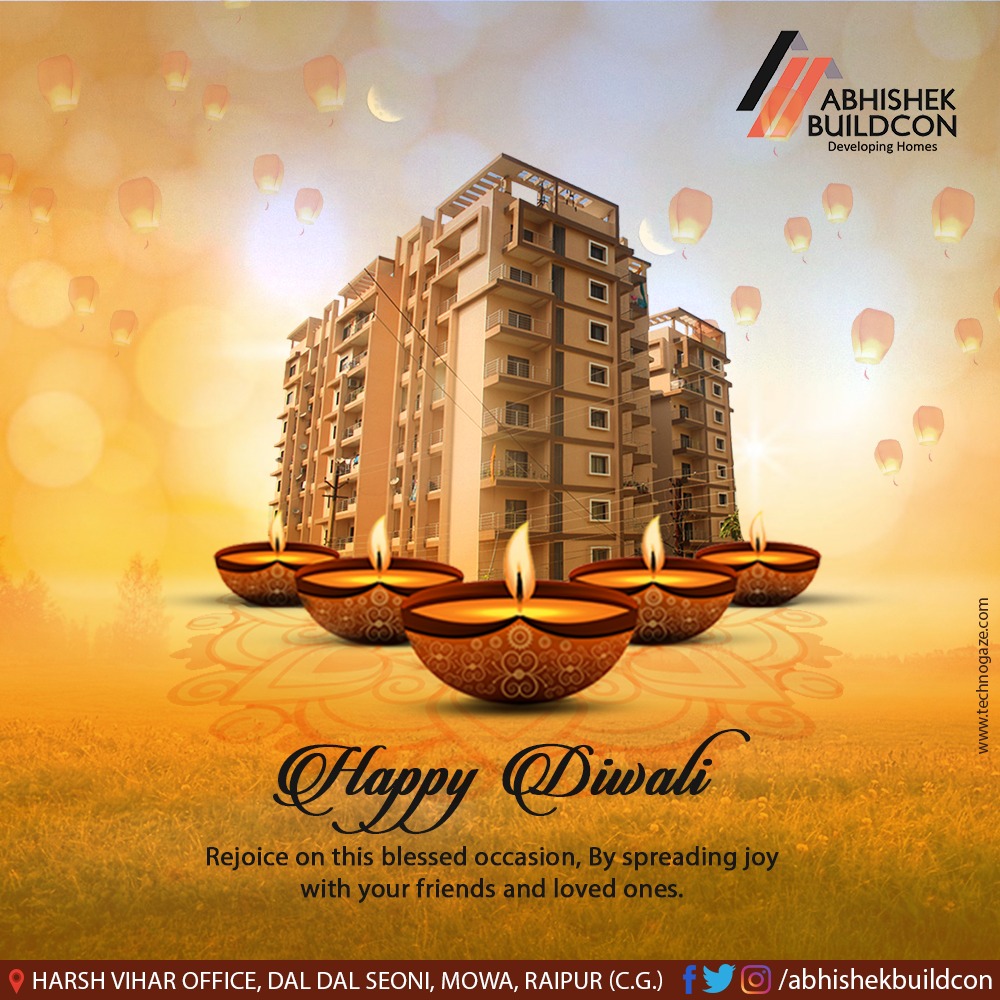 Abhibuildcon's tweet photo. Bring happiness &amp; brighten your life..Celebrate diwali in your dream home!!
.
.
📞:+91-9098111333
🌐https://t.co/GYUJ85YkAp

#diwali #laxmipujan #AbhishekBuildcon #Harshhorizon #2bhk #3bhkflats #luxyuryflats #homesweethome #beautifulhomes #beautifulflat #amazinghomes #raipur https://t.co/WKfUYHASXN