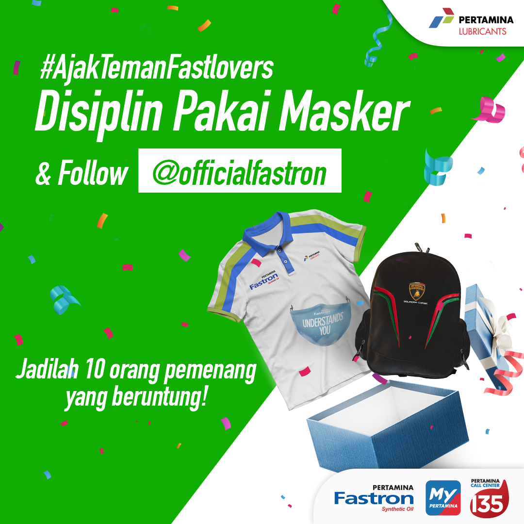 OfficialFastron's tweet photo. [GIVEAWAY] #AjakTemanFastlovers pakai masker buat jadi 10 orang yang beruntung mendapatkan special gift dari #officialfastron! Periode: 20 s/d 23 Nov. Tunggu apalagi ikutin semua akun @officialfastron sekarang. #Percayafastron https://t.co/GclDhlUDYc