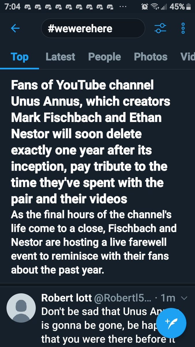 _samuel_is_cool's tweet photo. #wewerehere why is twitter more invested in unus annus than youtube is. @YouTube pay tribute to these gods >:( #unusannusisoverparty #MementoMori #ethan https://t.co/80Q5f7rRRB