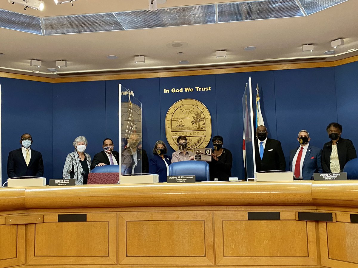 Today was a bittersweet day at County Hall as outgoing Commissioners attended their very last <a href="/MiamiDadeBCC/">Miami-Dade Board of County Commissioners</a> meeting.

Thank you to <a href="/AudreyMEdmonson/">Audrey M. Edmonson</a>,  <a href="/barbarajordan1/">Commissioner Barbara Jordan</a>, <a href="/XavierLSuarez1/">Xavier L. Suarez</a>,  <a href="/DennisCMoss/">Dennis C. Moss</a> &amp; @CommBovo for your years of service, commitment &amp; leadership to #OurCounty.