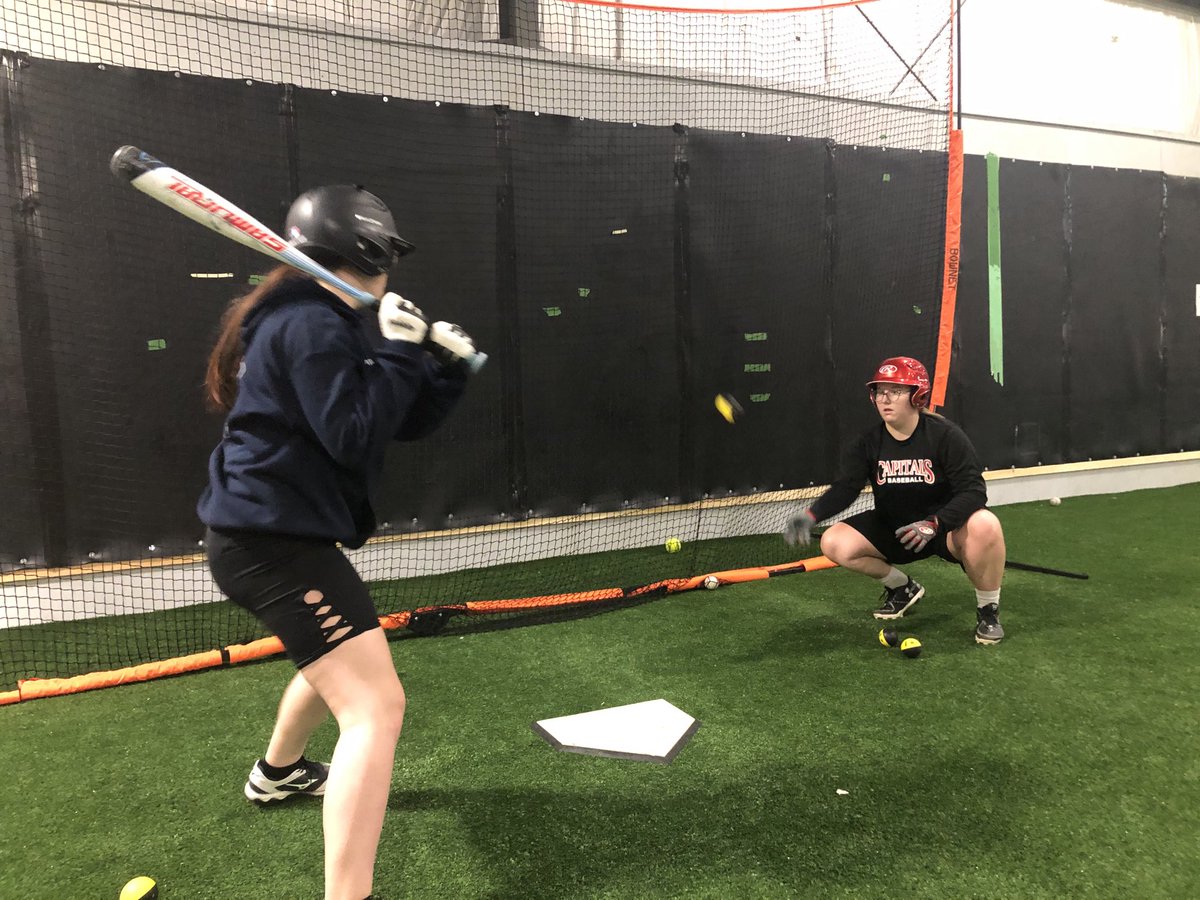 MarkHealyNL's tweet photo. Great session for week 4 of @NLGirlsBaseball #EasternRegionFallIndoorTraining at @premiersportsNL #Hitting #Rundowns #BadHops #Hardwork #Birthday @BaseballNL @baseballstjohns @MPbaseball1 @CBSBaseball @PMBPhantoms https://t.co/QU6B7JXKrE