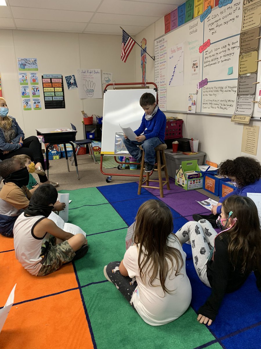 lgothard's tweet photo. Young authors share their writing of fables today in our publishing party! Our virtual students joined the face 2 face students In celebrations🎉. @ReadandWriteBFF @ClevelandISDTX @EastsideCISD #Just4Kids
#modelclassroomteacher https://t.co/KhGvX7gJPy