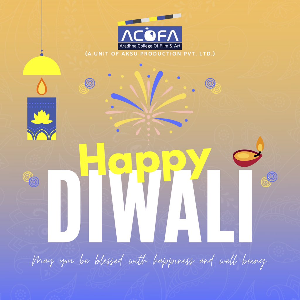 acofa_bhagalpur's tweet photo. Aradhna college of film and art wishes everyone a Happy Diwali..
Want to capture something more excited and joyful, just JOIN US...
#ACOFA #aradhnacollegeoffilmandart #bhagalpur #aksuproduction #aksuphotography #akashgoel #worldphotographyday #photographers #filmmakers #india https://t.co/XlvPZg8xtN