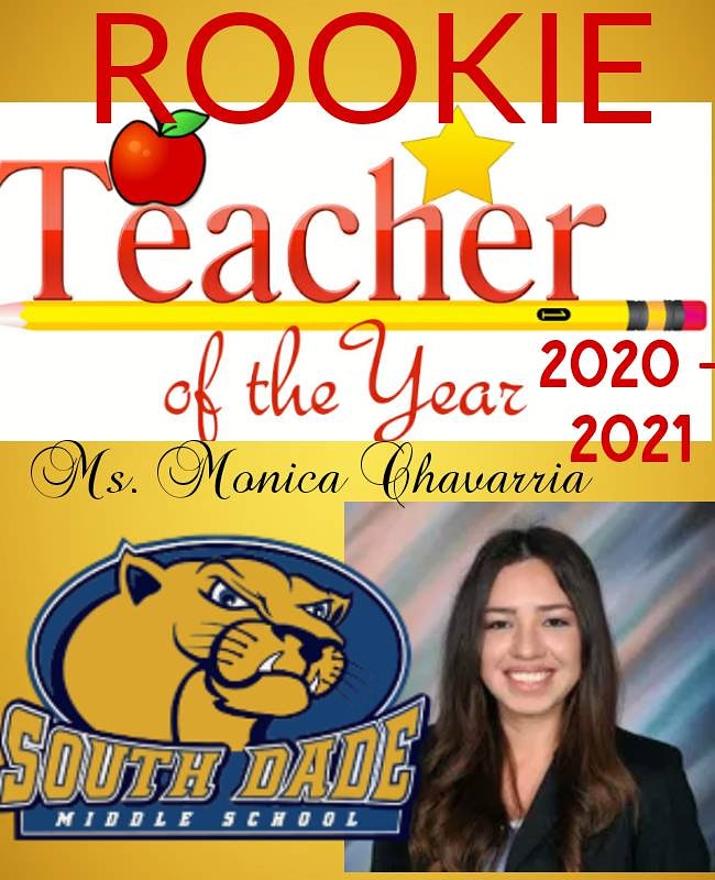 sdmpanthers's tweet photo. Congrats to our up and coming RTOY for 2020-2021!!! Ms. MONICA CHAVARRIA #PANTHERFAMILY @MDCPS @MDCPSSouth https://t.co/P9KklIu4FT