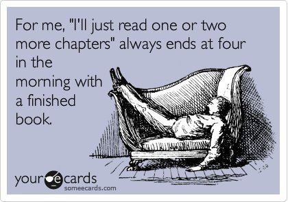 dbrl's tweet photo. Relatable. This is what Friday nights are made for--then sleep in on Saturday. Happy #reading! https://t.co/G0QcwE1lm2